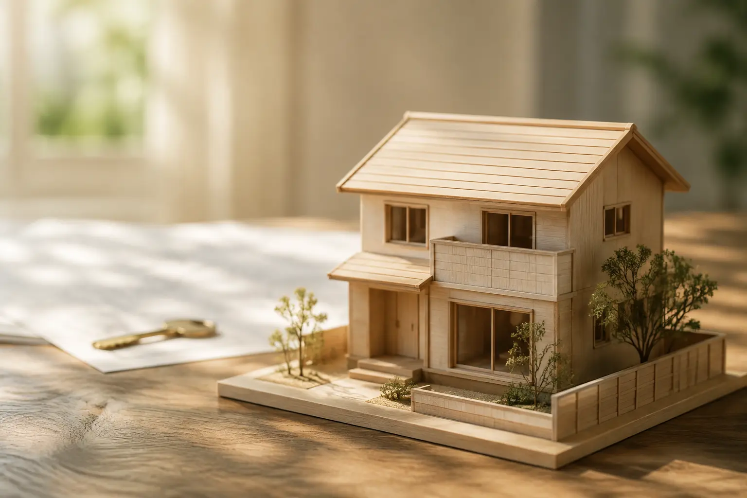 木製の住宅模型
