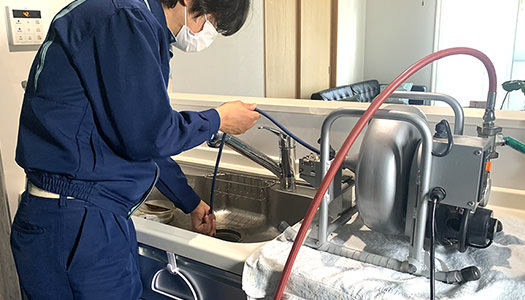 公式業務内容ページ由来の排水管洗浄・貯水槽清掃画像