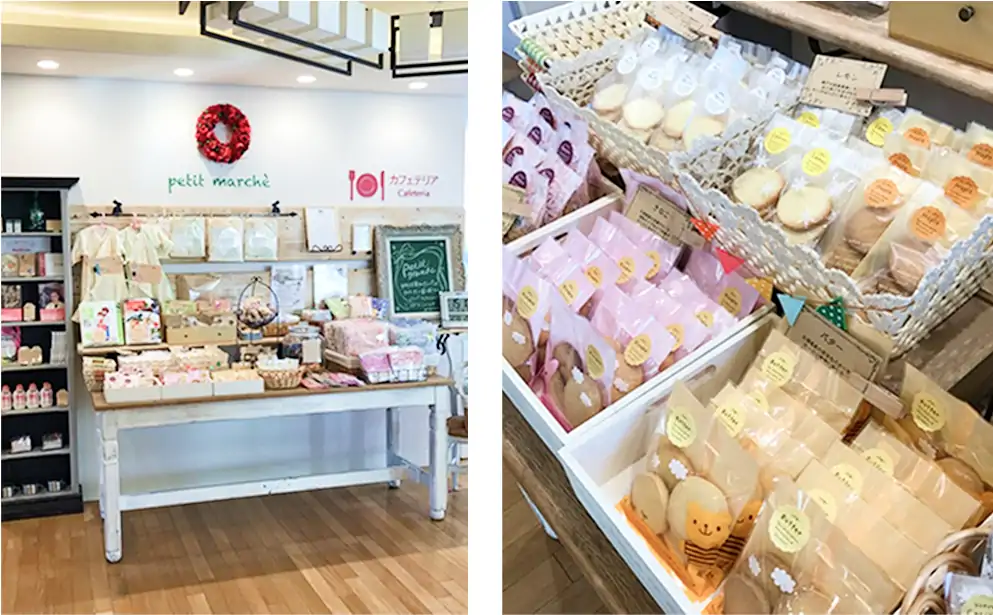 公式施設紹介に掲載されるカフェテリア・売店の写真