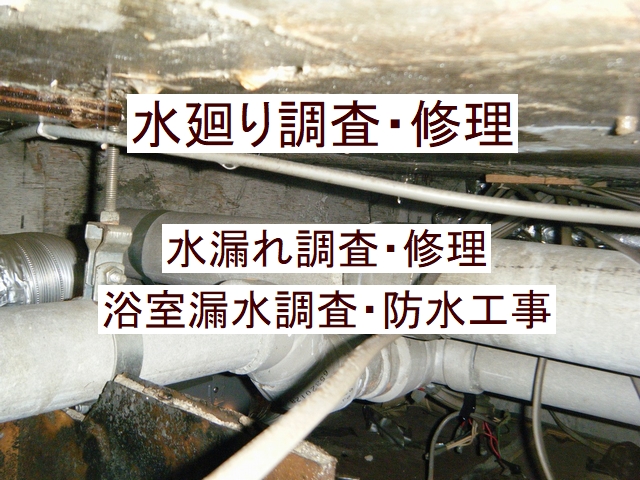 公式サイトの水廻り調査・修理ページに使われている画像。