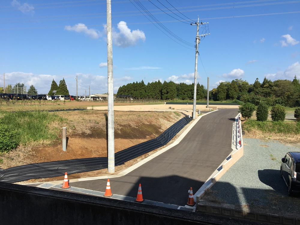 熊本市 西区 池田3丁目分譲地（全4区画）位置指定道路 南側より