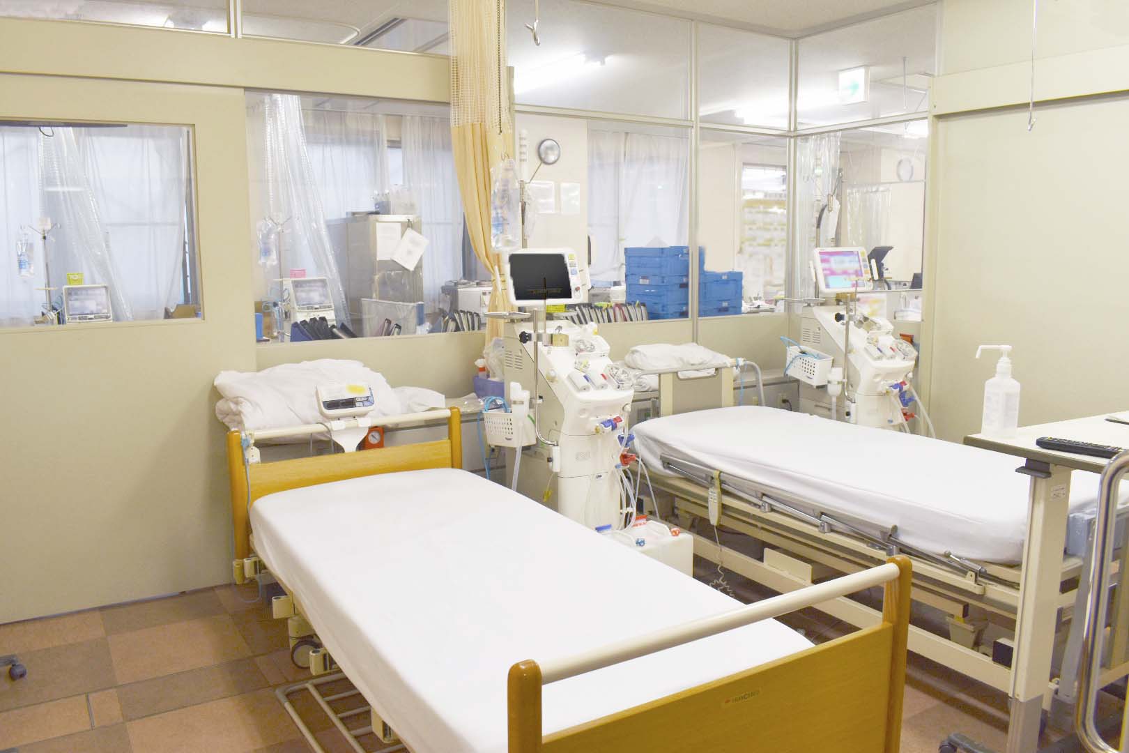 患者が写らない透析室の設備