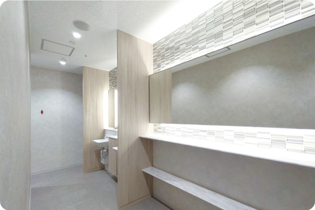 公式健康管理センター紹介に掲載されたパウダールーム