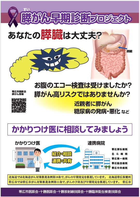 膵がん早期診断プロジェクトの案内画像。