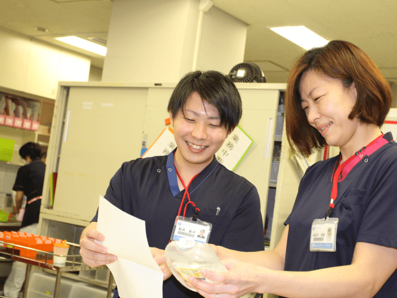 公式看護部紹介への導線に掲載された看護スタッフ