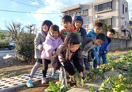 どんぐりの家保育所の子供たち