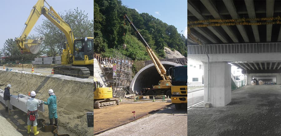 CIVIL ENGINEERING 河川工事・道路工事・維持修繕工事・海岸・港湾工事・上下水道工事（ライフライン）