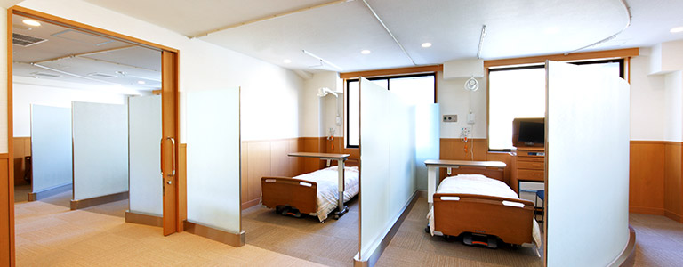 公式緩和ケア病棟ページに掲載された3床室