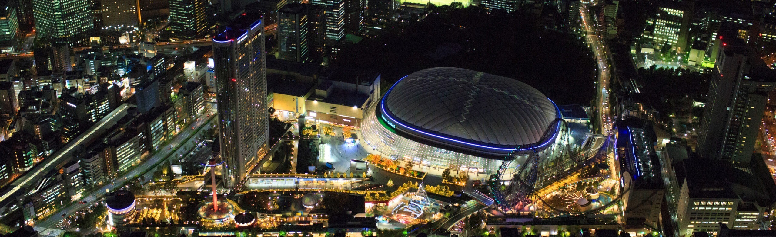 東京ドーム空撮（夜）